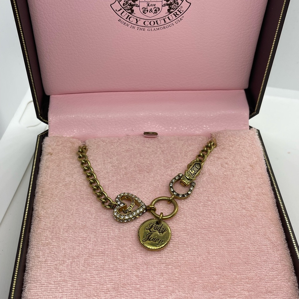 Vintage Y2K Juicy Couture Necklace & Bracelet Set
